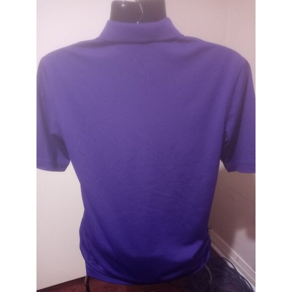 Nike Polo Shirt Mens Small Purple Dri-Fit LSU Tigers NCAA Jersey Athletic Active - Picture 6 of 11